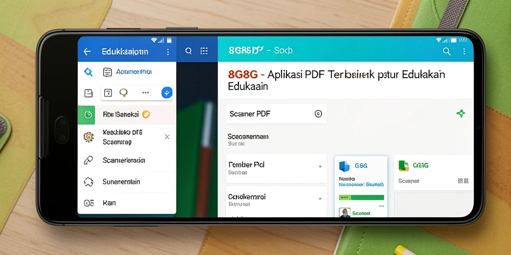 Antarmuka aplikasi 8G8G untuk pemindaian dokumen PDF.