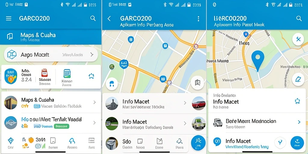 Antarmuka aplikasi GARCO200 menampilkan info lalu lintas secara real-time.