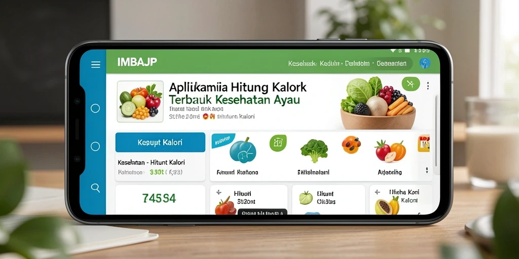 Tampilan antarmuka IMBAJP yang memudahkan perhitungan kalori.