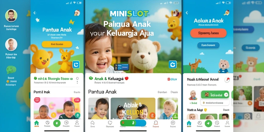 Tampilan antarmuka aplikasi MINISLOT yang user-friendly untuk pantau anak.