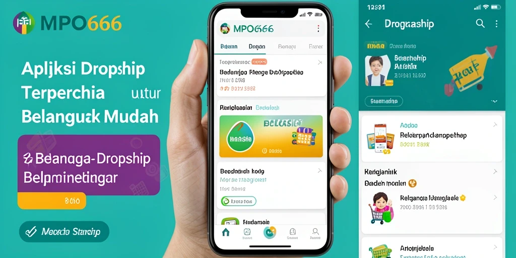 Tampilan antarmuka aplikasi MPO666 yang mudah digunakan untuk dropshipping.