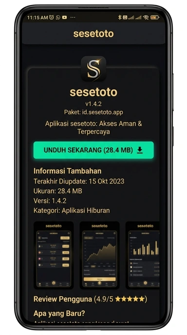 Tampilan halaman APK sesetoto