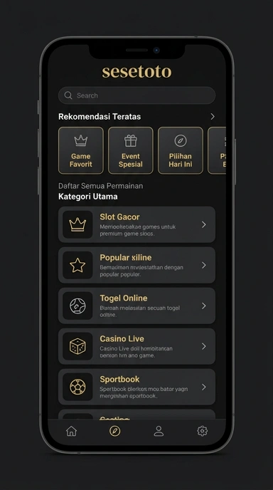 Tampilan katalog aplikasi sesetoto